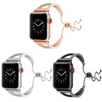 acier inoxydable bracelet de montre, Placage, pour Apple Watch & normes différentes pour le choix & avec strass, plus de couleurs à choisir Environ 5.5 pouce, Vendu par PC