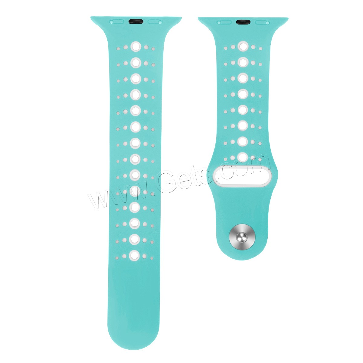 silicone bracelet de montre, acier inoxydable fermoir bande de montre, pour Apple Watch & normes différentes pour le choix, plus de couleurs à choisir, Longueur:Environ 5.5-8.1 pouce, Vendu par PC