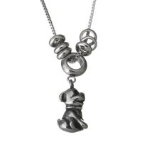 Stainless Steel Jewelry Necklace, Dog, box chain & for woman & blacken  1mm Approx 17 Inch 