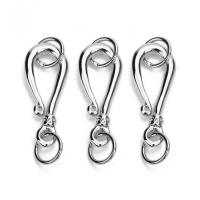 Brass Fishhook Clasp, platinum plated, nickel, lead & cadmium free Approx 