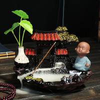 Incense Smoke Flow Backflow Holder Ceramic Incense Burner, Porcelain, durable 