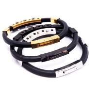 Edelstahl Armband, mit Leder, plattiert, unisex, keine, 6mm, Länge:ca. 8 ZollInch, verkauft von Strang