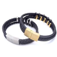 Edelstahl Armband, plattiert, unisex & 3-Strang, keine, 27.5x14x6mm, Länge:ca. 8 ZollInch, verkauft von Strang