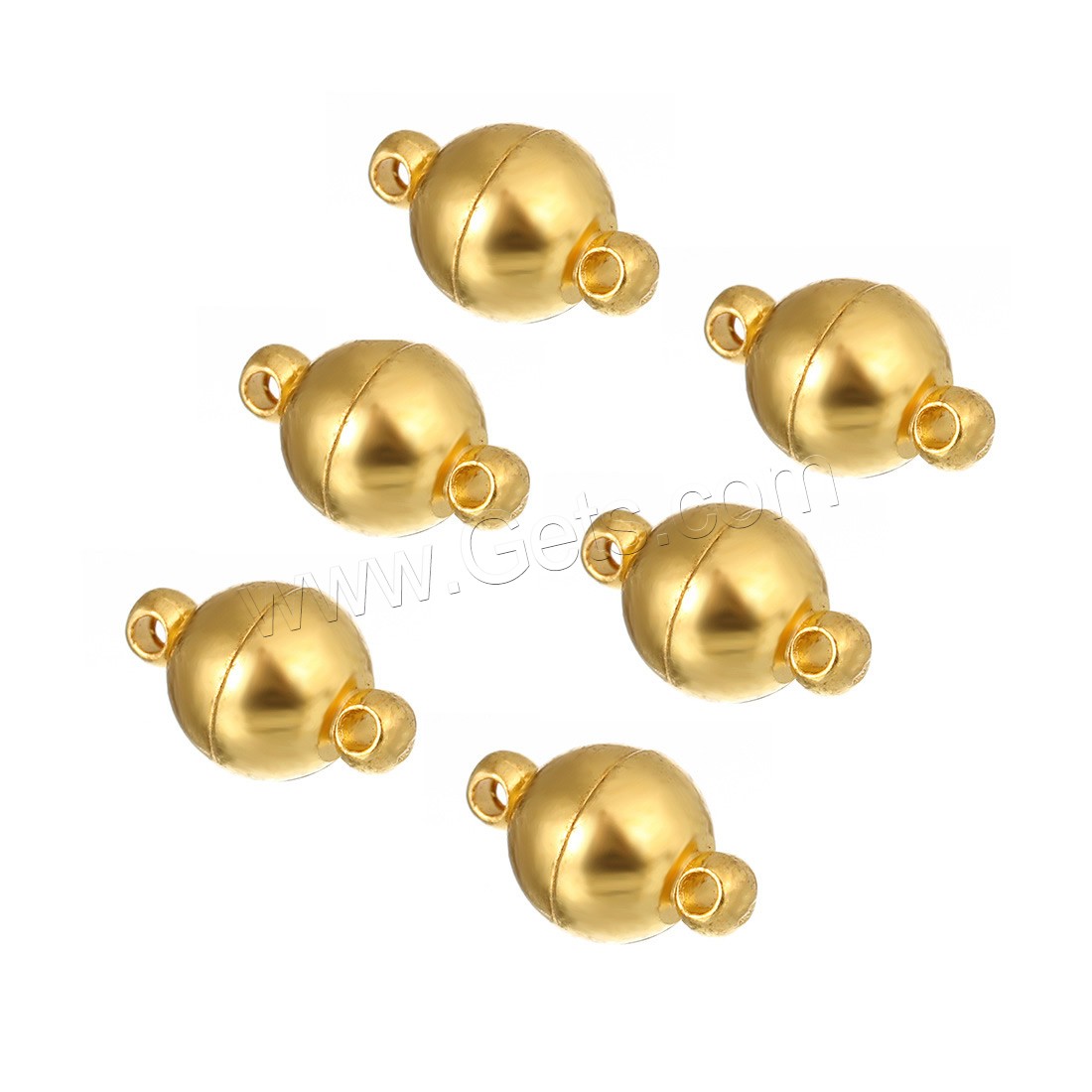 Brass Magnetic Clasp, Round, plated, different size for choice & single-strand, more colors for choice, nickel, lead & cadmium free, Hole:Approx 1-2mm, 10PCs/Bag, Sold By Bag