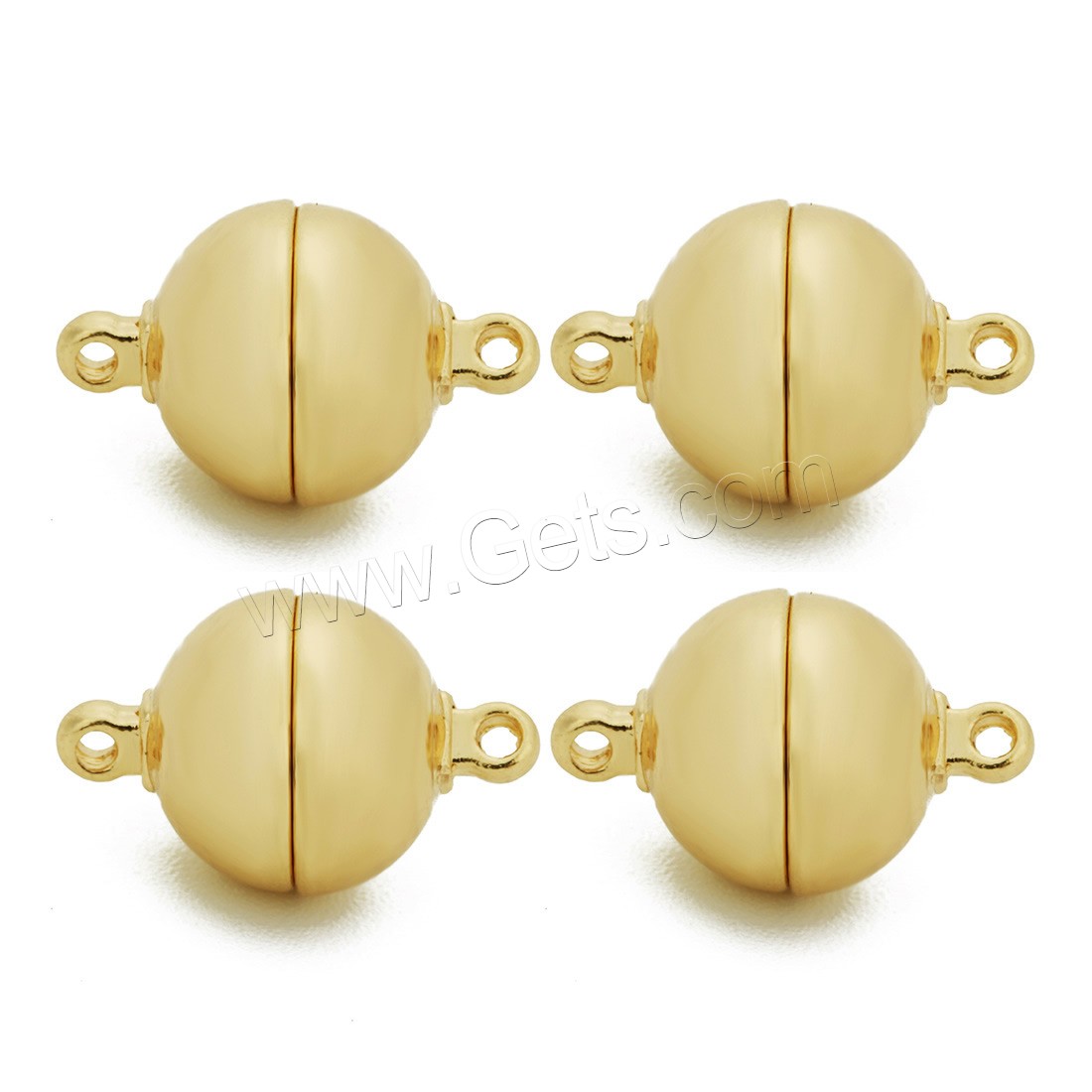 Brass Magnetic Clasp, Round, plated, different size for choice & single-strand, more colors for choice, nickel, lead & cadmium free, Hole:Approx 1-2mm, 5PCs/Bag, Sold By Bag