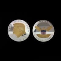 Zinc Alloy Commemorative Coin, gold color plated, Unisex 