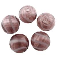 Plated Lampwork Beads, Round, blow 10mm Approx 1-2mm [