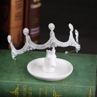 Bridal Tiaras, Zinc Alloy, silver color plated, for bridal & with rhinestone, lead & cadmium free 