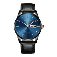 WLISH® Men Jewelry Watch, cuir PU, avec verre & acier inoxydable & alliage de zinc, mouvement chinoise, ionique noire, Résistant à l’eau de vie & réglable & pour homme, plus de couleurs à choisir Environ 9 pouce, Vendu par PC