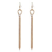 Brass Tassel Earring, plated, for woman & with rhinestone, nickel, lead & cadmium free 