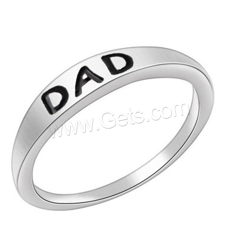 Zinc Alloy Finger Ring, silver color plated, different size for choice & for woman, Sold By PC