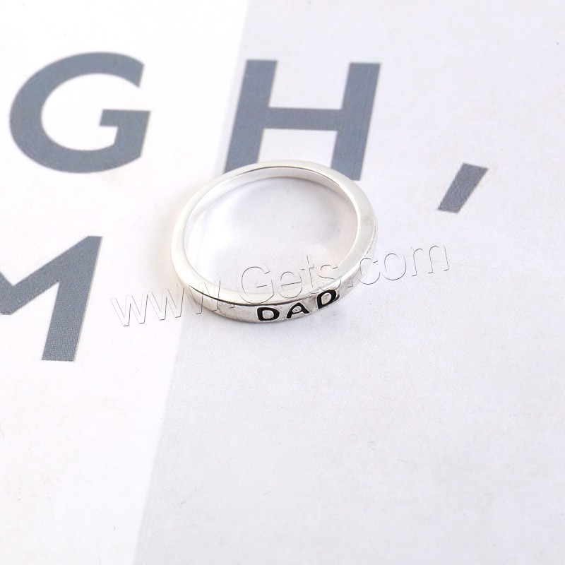 Zinc Alloy Finger Ring, silver color plated, different size for choice & for woman, Sold By PC