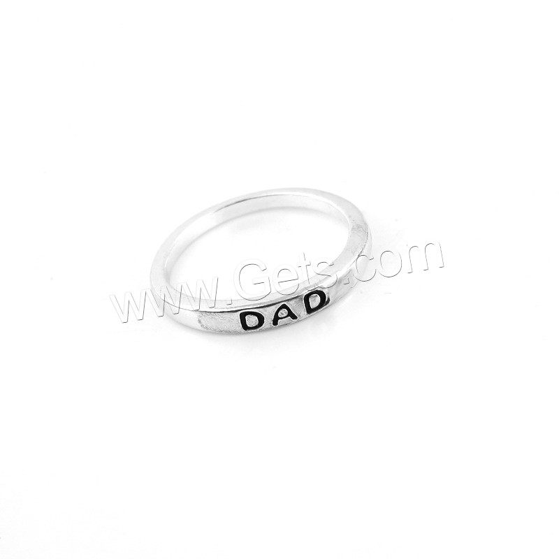 Zinc Alloy Finger Ring, silver color plated, different size for choice & for woman, Sold By PC