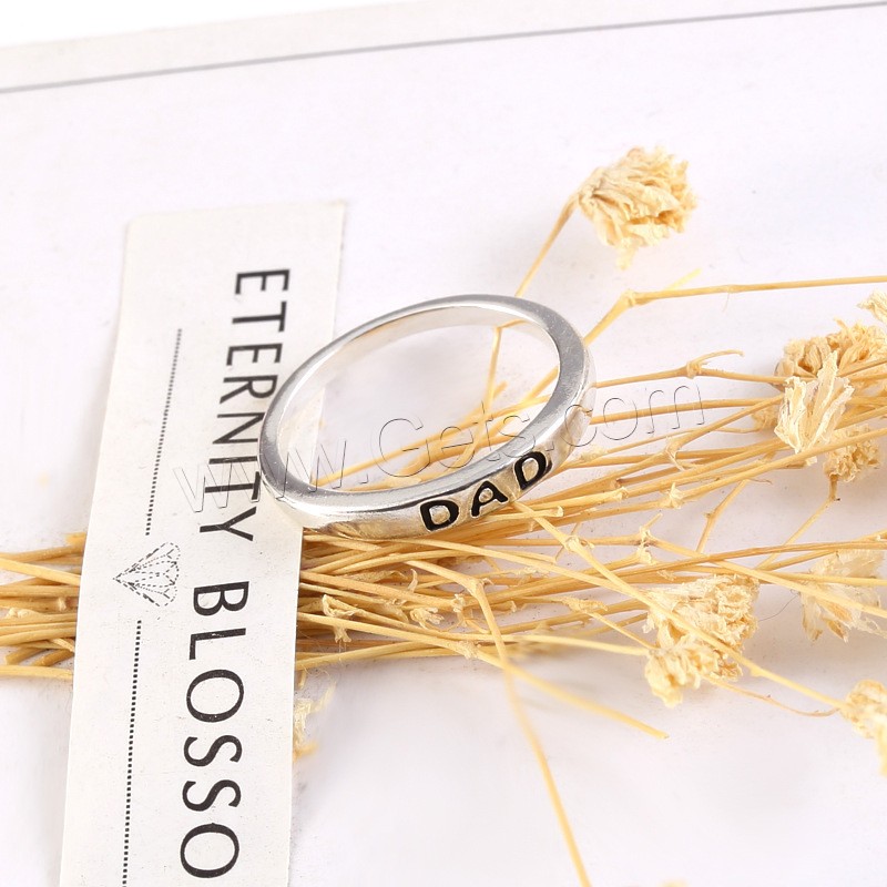 Zinc Alloy Finger Ring, silver color plated, different size for choice & for woman, Sold By PC