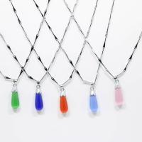 Collier zircon cubique de zinc Alloy, acier inoxydable, avec 1.96inch chaînes de rallonge, larme, chaîne de bar & pour femme & avec zircone cubique, plus de couleurs à choisir Environ 17.7 pouce, Vendu par brin