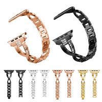 acier inoxydable bracelet de montre, Placage, pour Apple Watch & normes différentes pour le choix & avec strass, plus de couleurs à choisir Environ 7 pouce, Vendu par PC