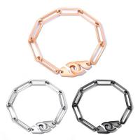 Partículas de acero Pulsera, chapado, Estilo coreano & diferentes estilos para la opción & para la pareja, longitud:aproximado 7.5 Inch, aproximado  8 Inch, Vendido por Sarta