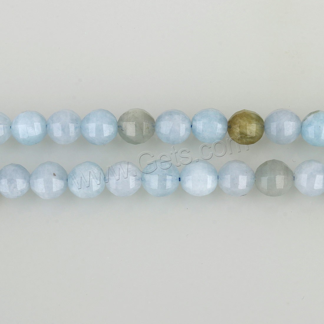 Aquamarine Beads, Round, different size for choice & faceted, Hole:Approx 1mm, Length:Approx 15 Inch, Sold By Strand