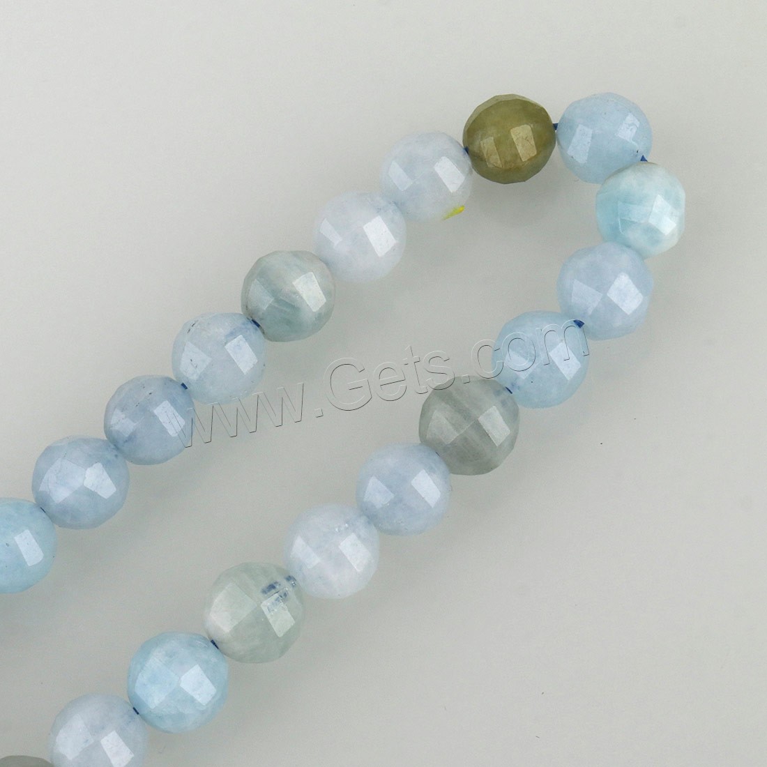 Aquamarine Beads, Round, different size for choice & faceted, Hole:Approx 1mm, Length:Approx 15 Inch, Sold By Strand