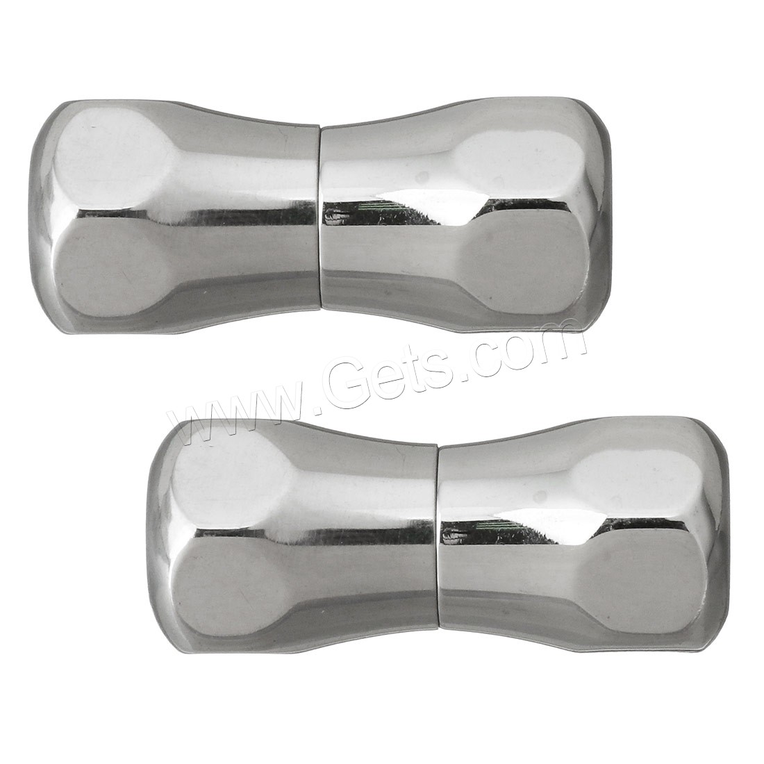 Round Stainless Steel Magnetic Clasp, Dog Bone, different size for choice, original color, Sold By PC