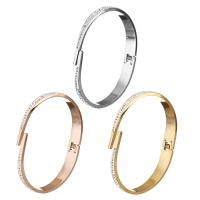 acier inoxydable bracelet ordinaire, avec argile, Placage, pour femme, 6mm, Diamètre inté Environ Vendu par PC