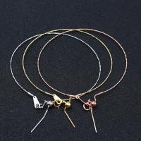 Pulseras de Plata Estelina, plata de ley 925, con 0.98lnch extender cadena, chapado, más colores para la opción, 0.8mm, 1mm, longitud:aproximado 6.3 Inch, Vendido por Sarta