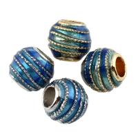 Enamel Zinc Alloy European Beads, Drum, plated, without troll lead & cadmium free Approx 5mm 