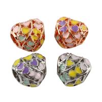 Enamel Zinc Alloy European Beads, Heart, plated, without troll lead & cadmium free Approx 5mm 