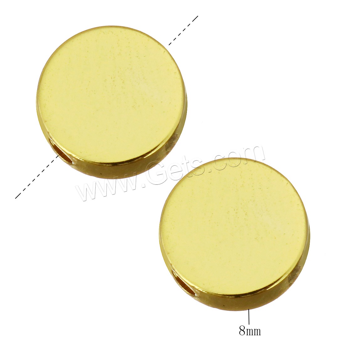 Brass Jewelry Beads, Flat Round, plated, different size for choice, more colors for choice, Hole:Approx 1.5mm, Sold By PC