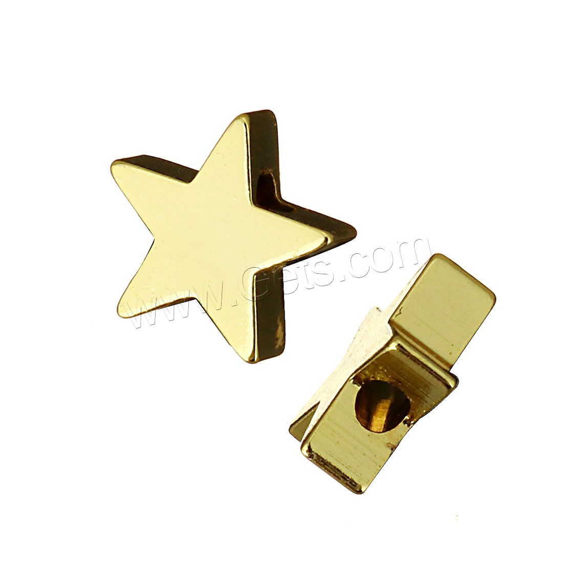 Brass Jewelry Beads, Star, plated, different size for choice, more colors for choice, Hole:Approx 1.5mm, Sold By PC