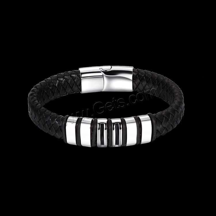 Acier titane bracelet, avec Cuir, Placage, normes différentes pour le choix & pour homme, 15mm, 44mm, Longueur:Environ 7.2 pouce, Environ  7.8 pouce, Environ  8.5 pouce, Vendu par brin