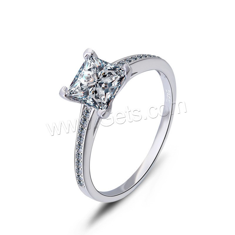 CZ Sterling Silber Fingerring, 925 Sterling Silber, verschiedene Größen vorhanden & für Frau & mit kubischem Zirkonia, 6mm, verkauft von PC