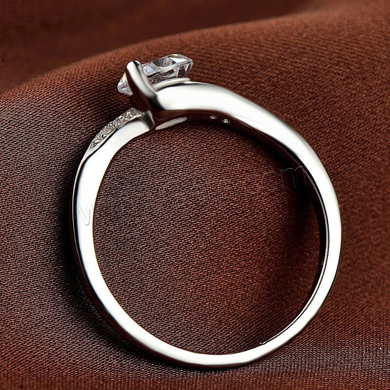 CZ Sterling Silber Fingerring, 925 Sterling Silber, unisex & verschiedene Größen vorhanden & mit kubischem Zirkonia, verkauft von PC