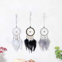 Feather Dream Catcher, with Cotton Thread & Velveteen & Seedbead 