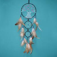 Fashion Dream Catcher, Feather, with Cotton Thread & Stone & Wood & Iron 