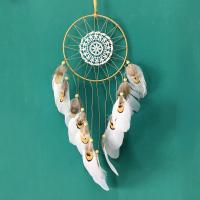 Fashion Dream Catcher, Feather, with Cotton Thread & Velveteen & Wood & Iron 