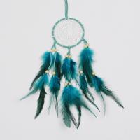 Fashion Dreamcatcher, Feder, mit Baumwollfaden & Baumwollsamt & Holz & Eisen, 80x250mm, verkauft von PC