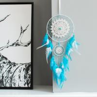 Fashion Dreamcatcher, Feder, mit Baumwollfaden & Baumwollsamt & Holz & Eisen, 150x400mm, verkauft von PC