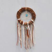 Fashion Dreamcatcher, Rohrstock, mit Baumwollsamt & Spitze & Feder & Holz, verkauft von PC