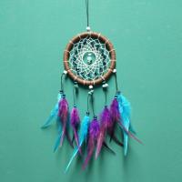 Fashion Dream Catcher, Feather, with Cotton Thread & Velveteen 