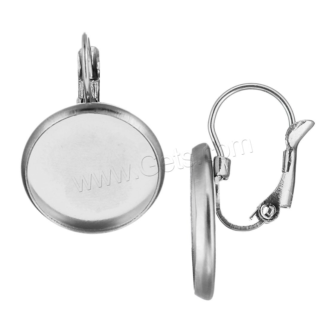 Stainless Steel Lever Back Earring Blank, different size for choice, original color, Sold By PC