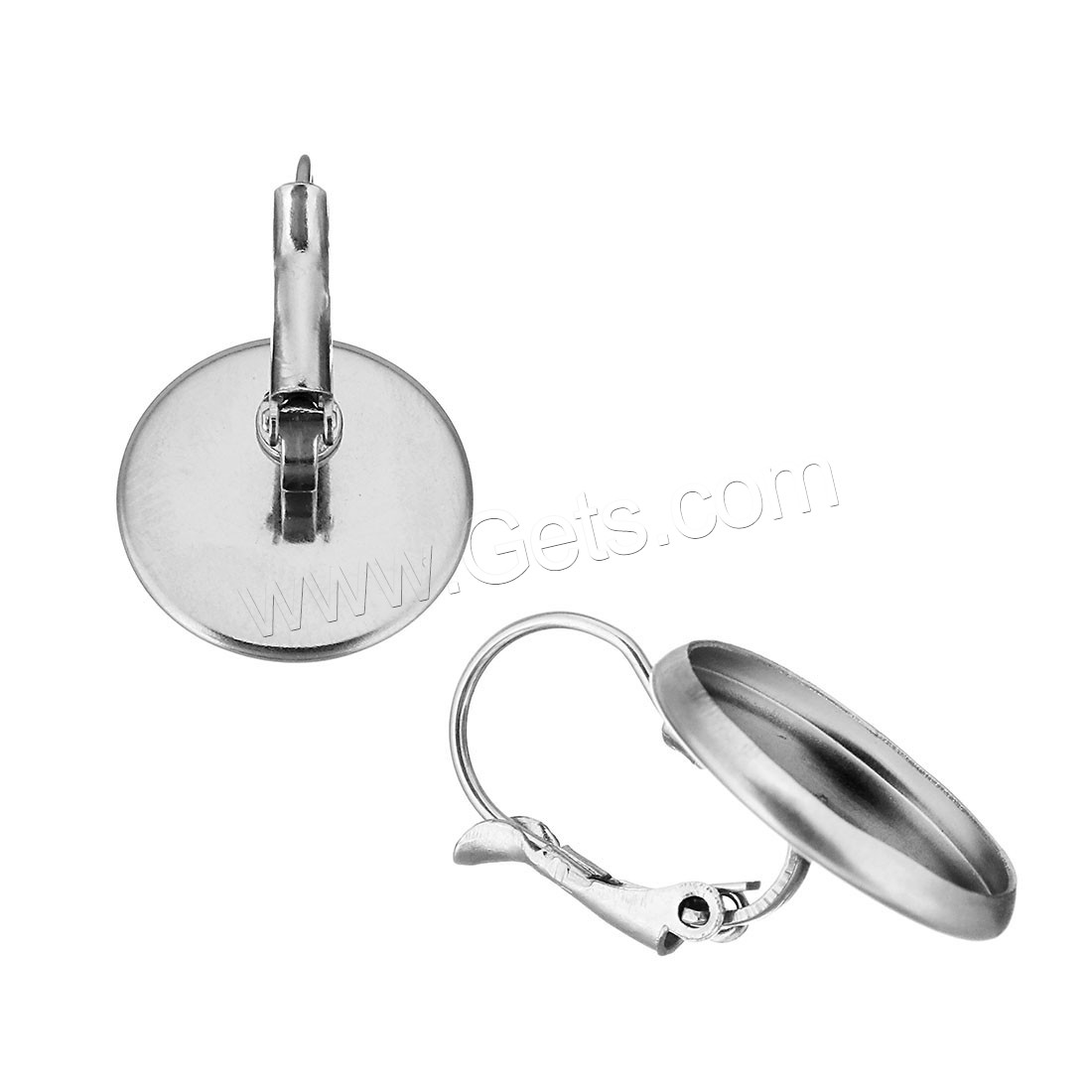 Stainless Steel Lever Back Earring Blank, different size for choice, original color, Sold By PC