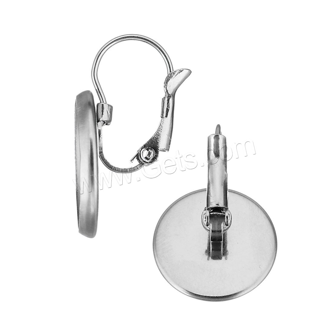 Stainless Steel Lever Back Earring Blank, different size for choice, original color, Sold By PC