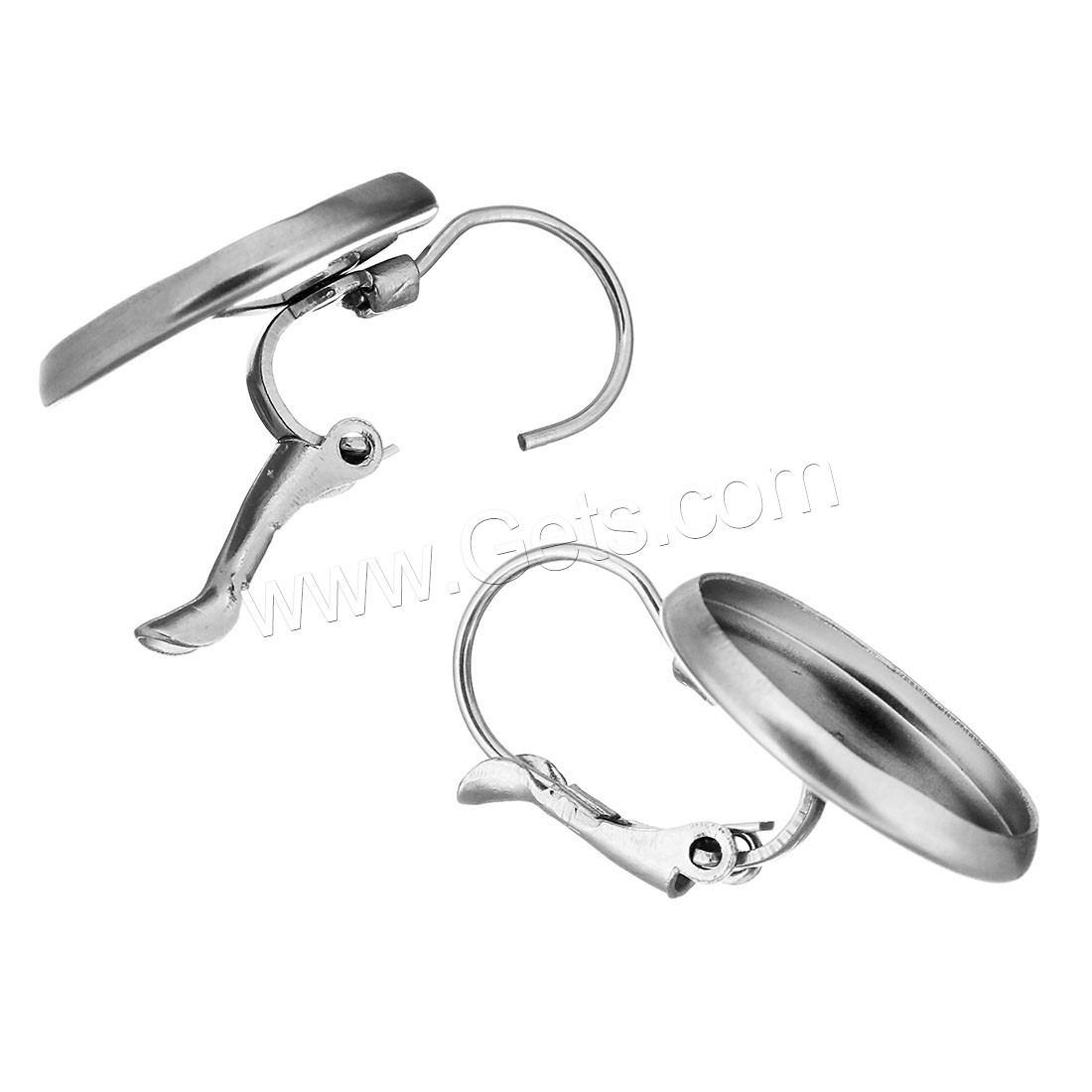 Stainless Steel Lever Back Earring Blank, different size for choice, original color, Sold By PC