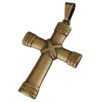 Stainless Steel Cross Pendants, antique bronze color plated Approx 