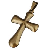 Stainless Steel Cross Pendants, antique bronze color plated Approx 