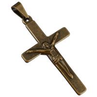 Stainless Steel Cross Pendants, antique bronze color plated Approx 