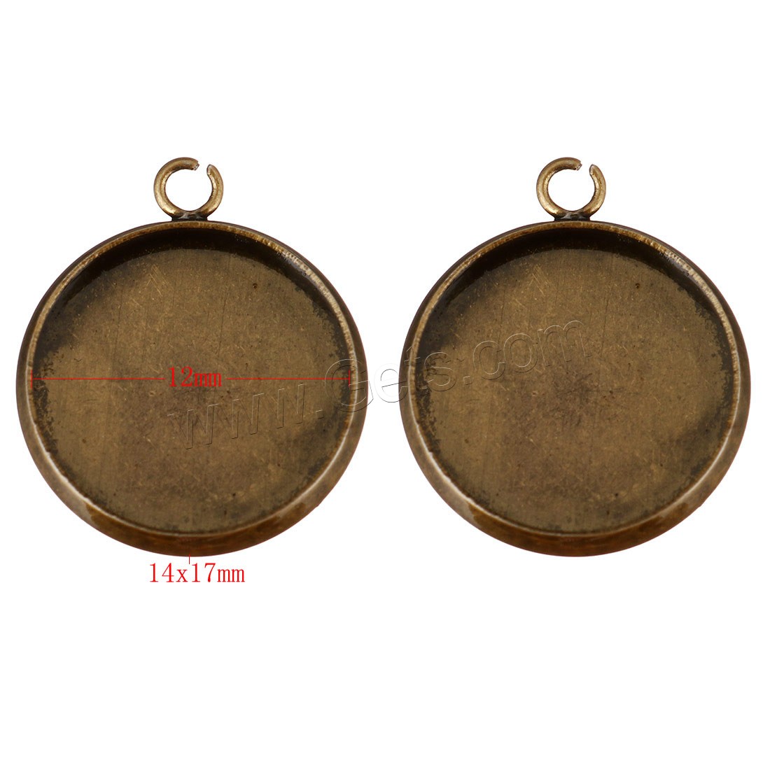 Stainless Steel Pendant Setting, Flat Round, antique bronze color plated, different size for choice, Hole:Approx 2mm, Sold By PC