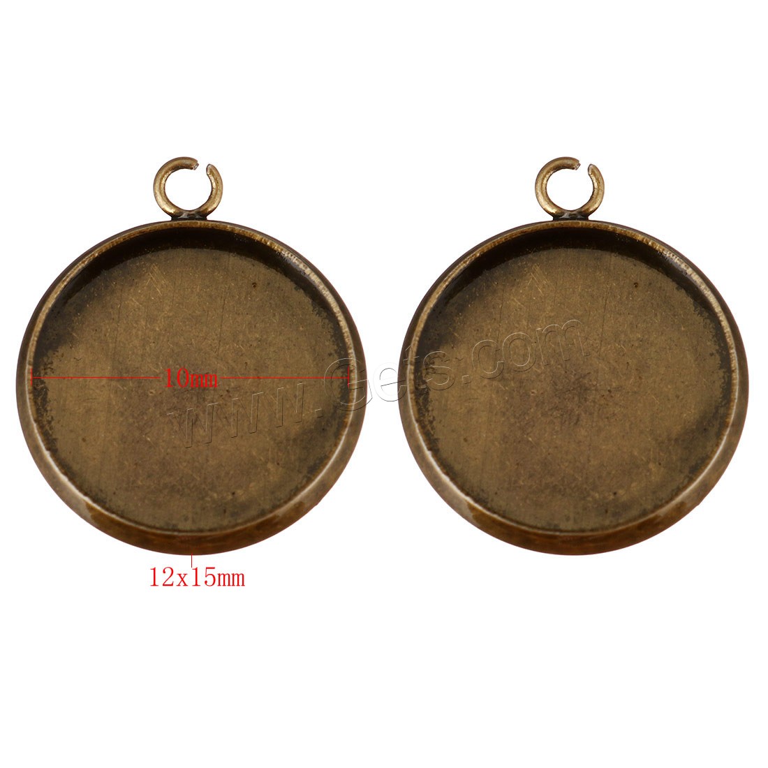 Stainless Steel Pendant Setting, Flat Round, antique bronze color plated, different size for choice, Hole:Approx 2mm, Sold By PC