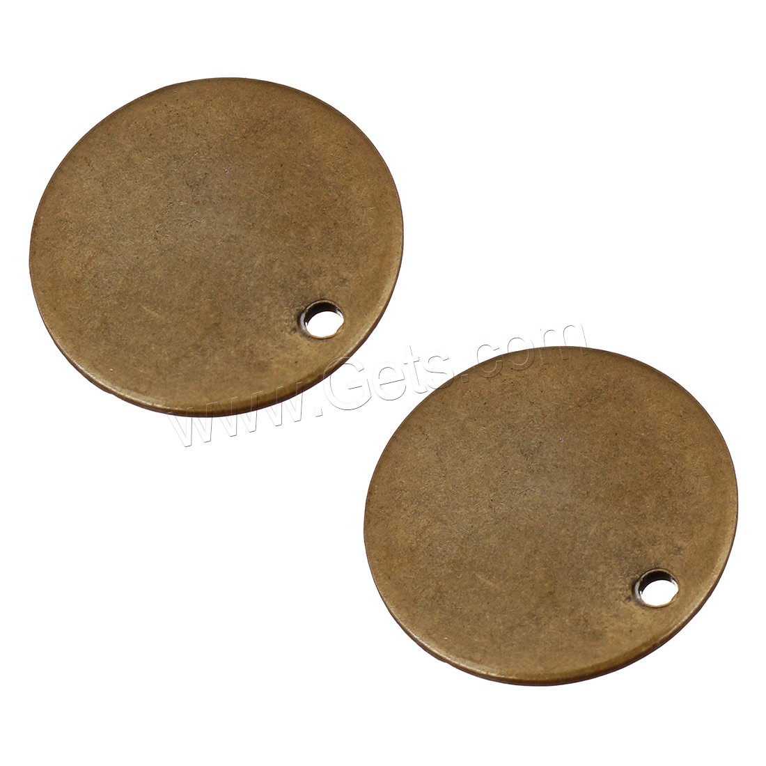 Stainless Steel Pendants, Flat Round, antique bronze color plated, different size for choice, Hole:Approx 1mm, Sold By PC